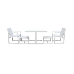 Pluto Outdoor 5pc Balcony Set White